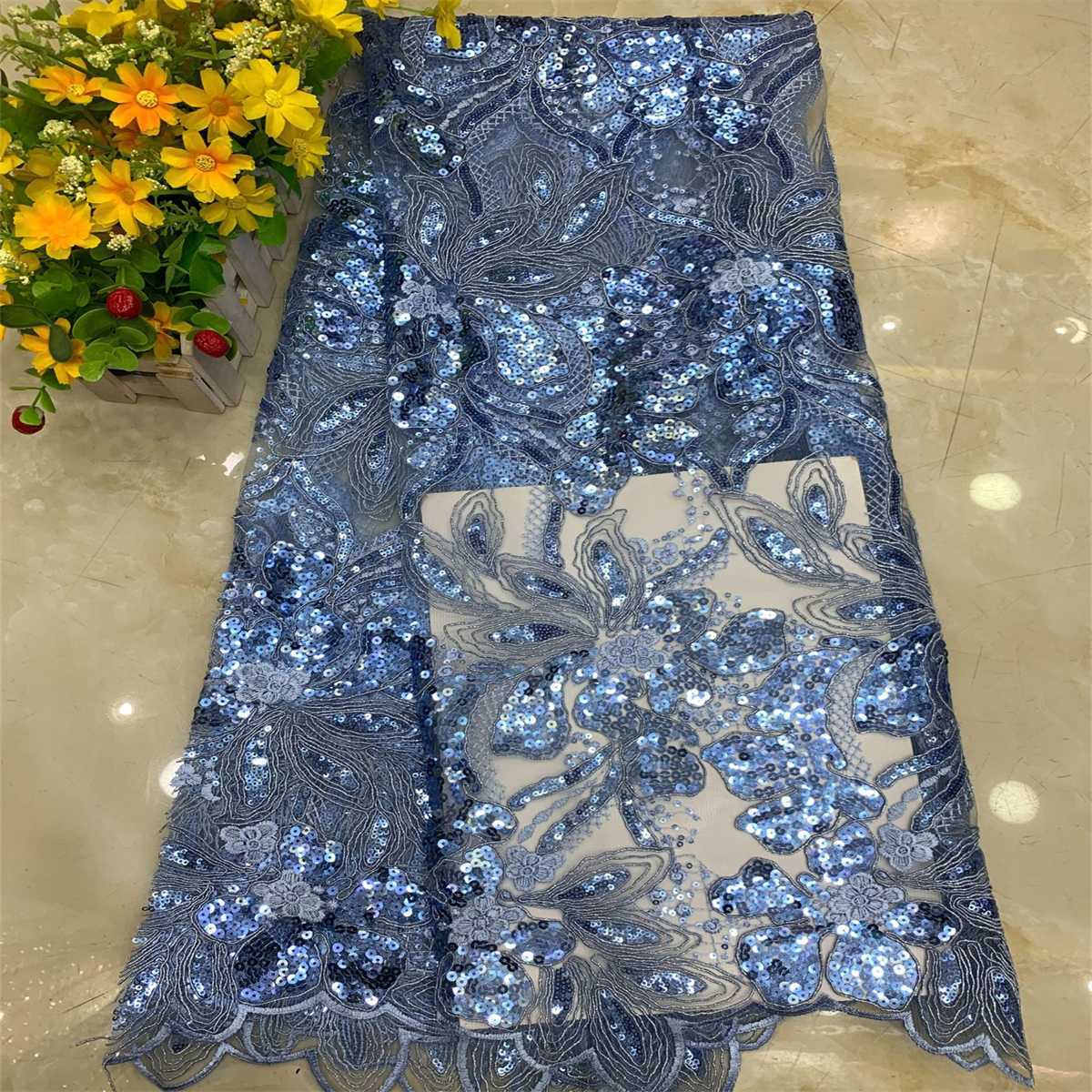 Embroidered Sequin Fabric - Corded Lace Fabric | MPN DX028