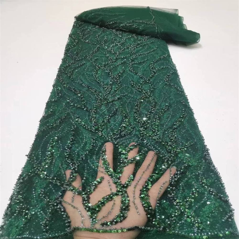 Embellished Beaded Tulle Lace Fabric With Beads | GTIN JX116