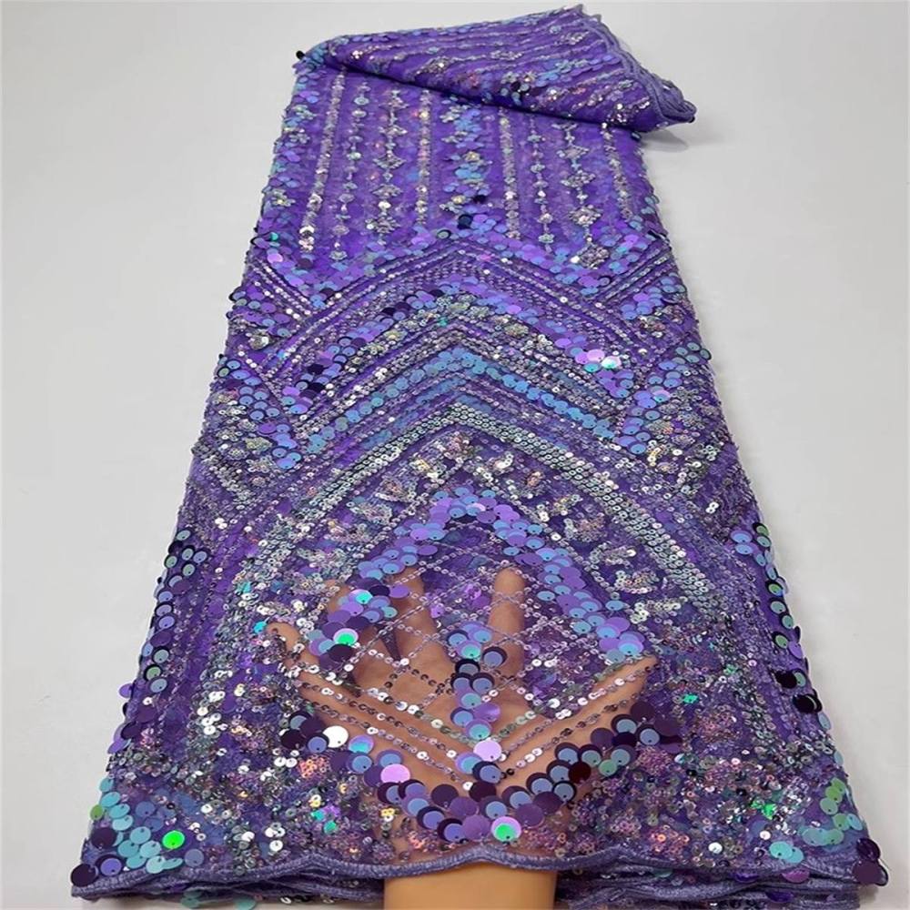 Colorful Sequin Tulle Lace Fabric | GTIN JC033