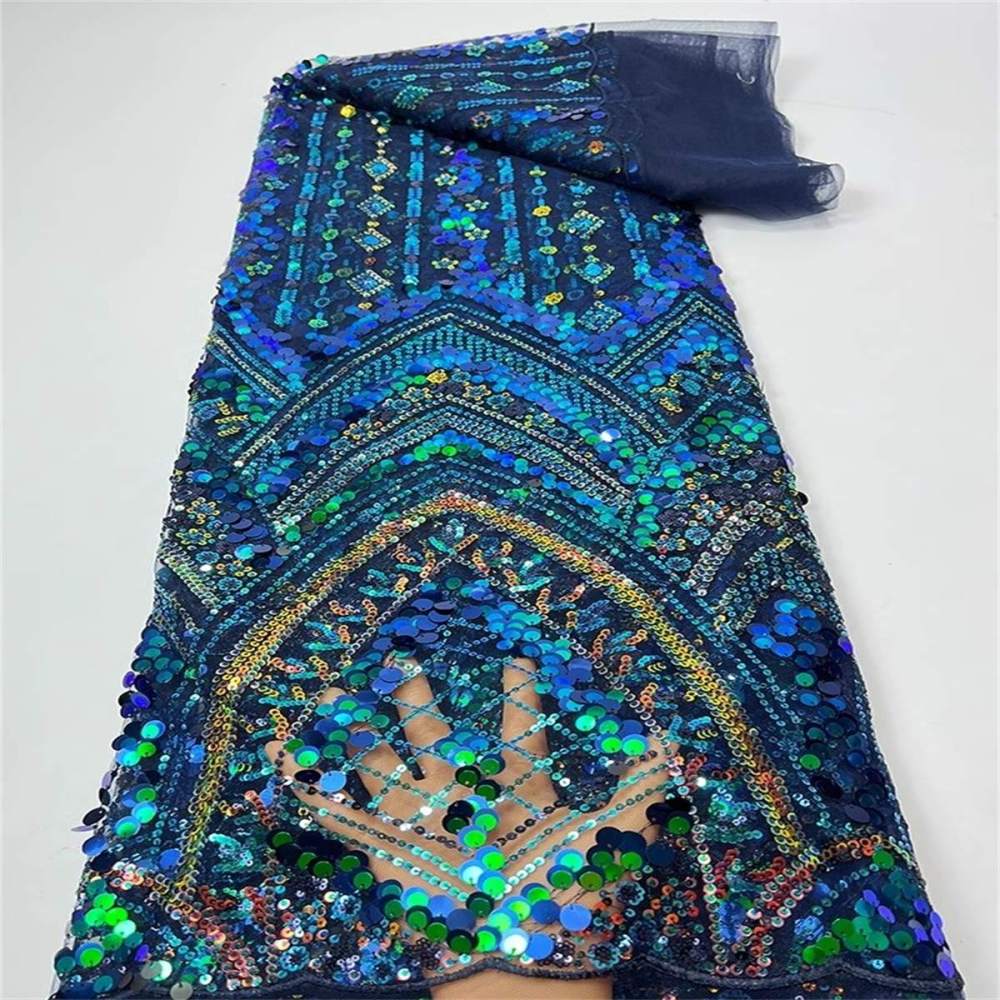 Colorful Sequin Tulle Lace Fabric | GTIN JC033