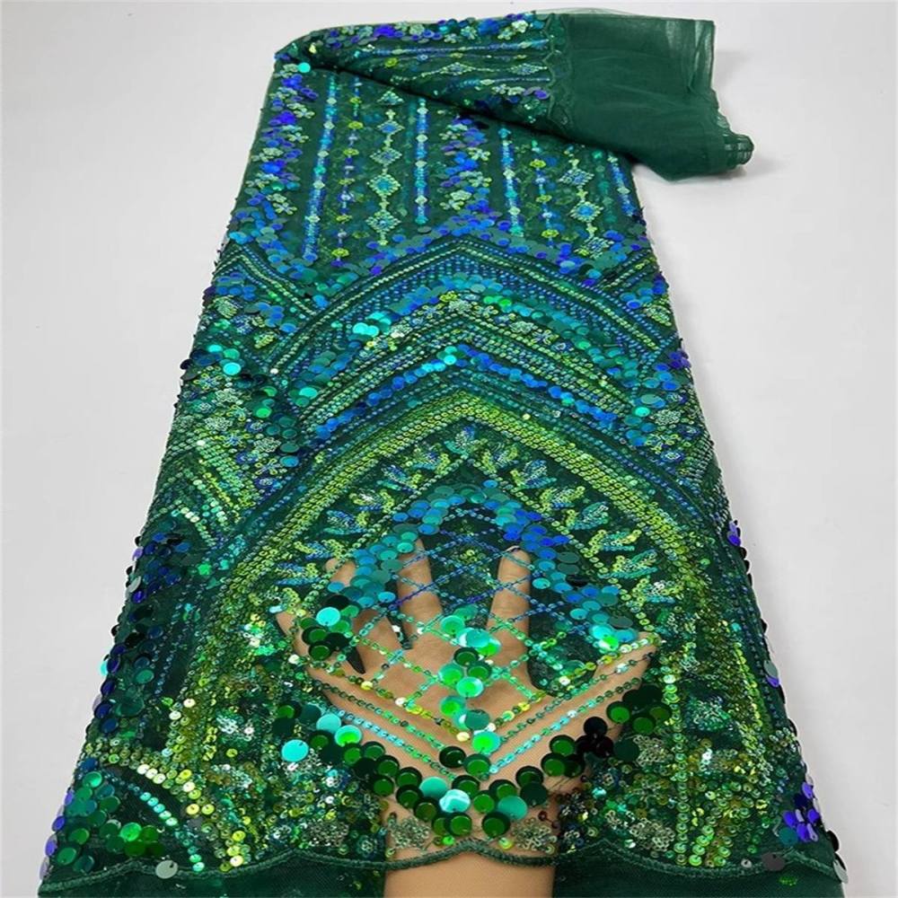 Colorful Sequin Tulle Lace Fabric | GTIN JC033