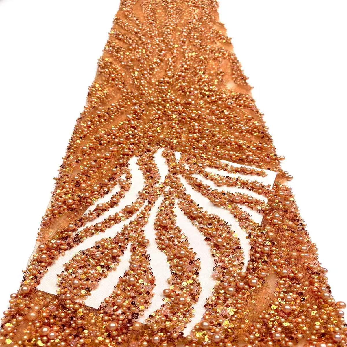 Embellished Beaded Tulle Lace Fabric with Beads | MPN HN387