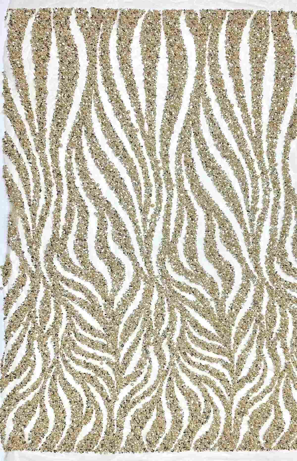Embellished Beaded Tulle Lace Fabric with Beads | MPN HN387