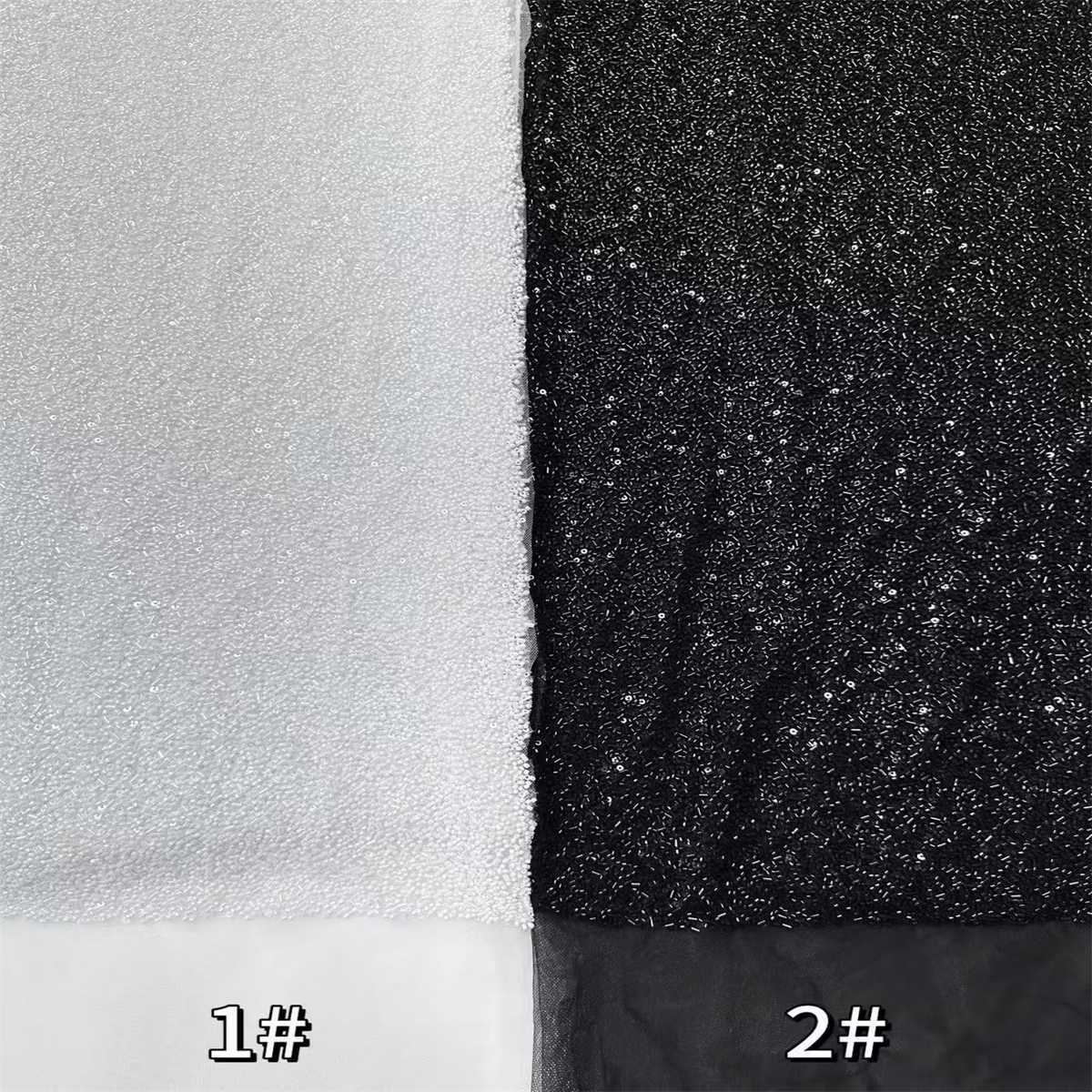 Embellished Beaded Tulle Lace Fabric with Beads | GTIN HN393