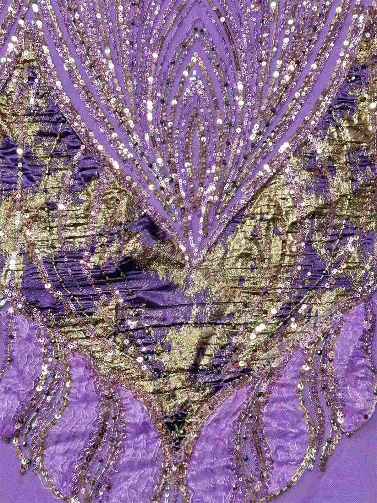 Embellished Beaded Tulle Lace Fabric with Beads | MPN HN394