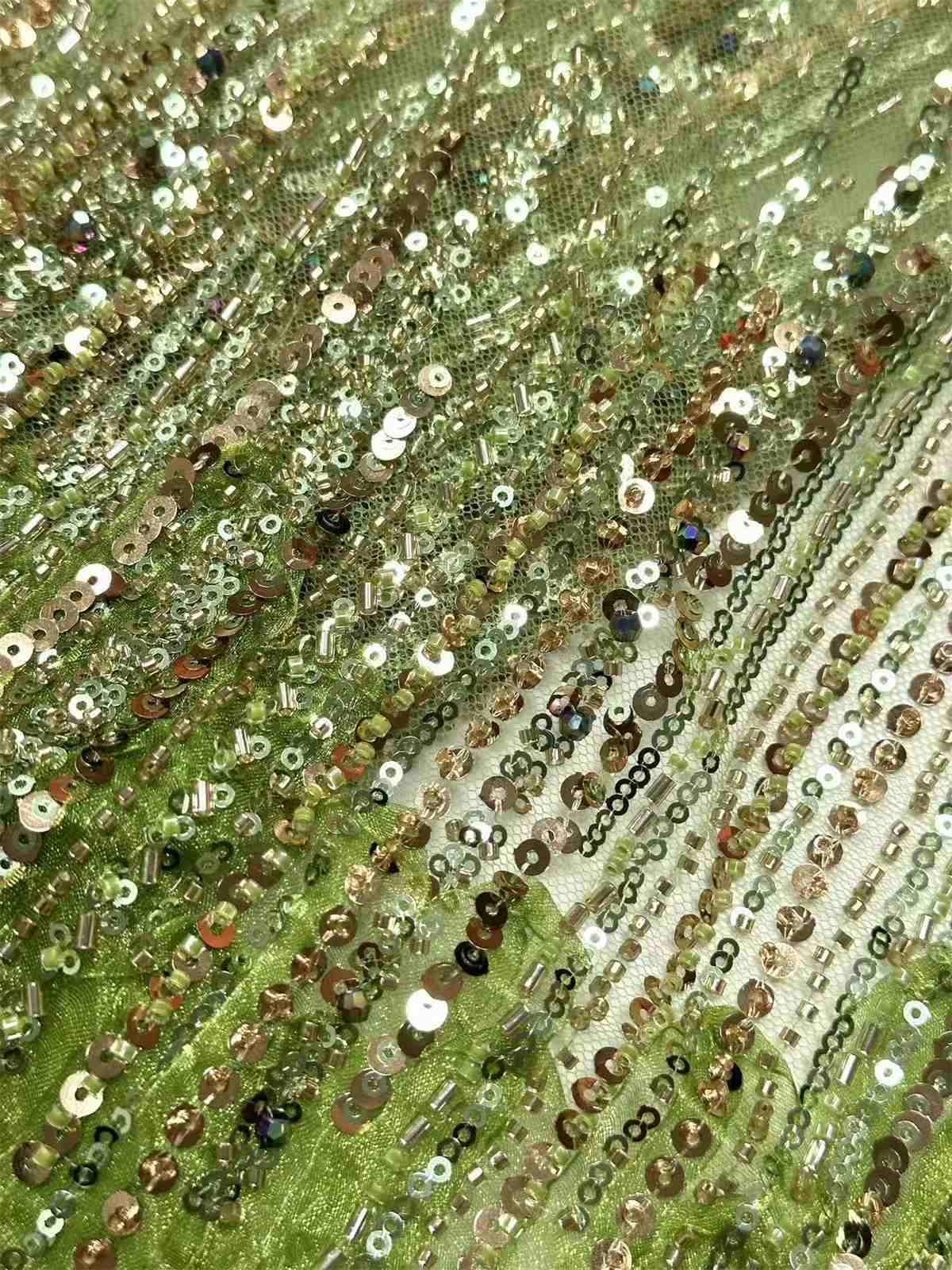 Embellished Beaded Tulle Lace Fabric with Beads | MPN HN395