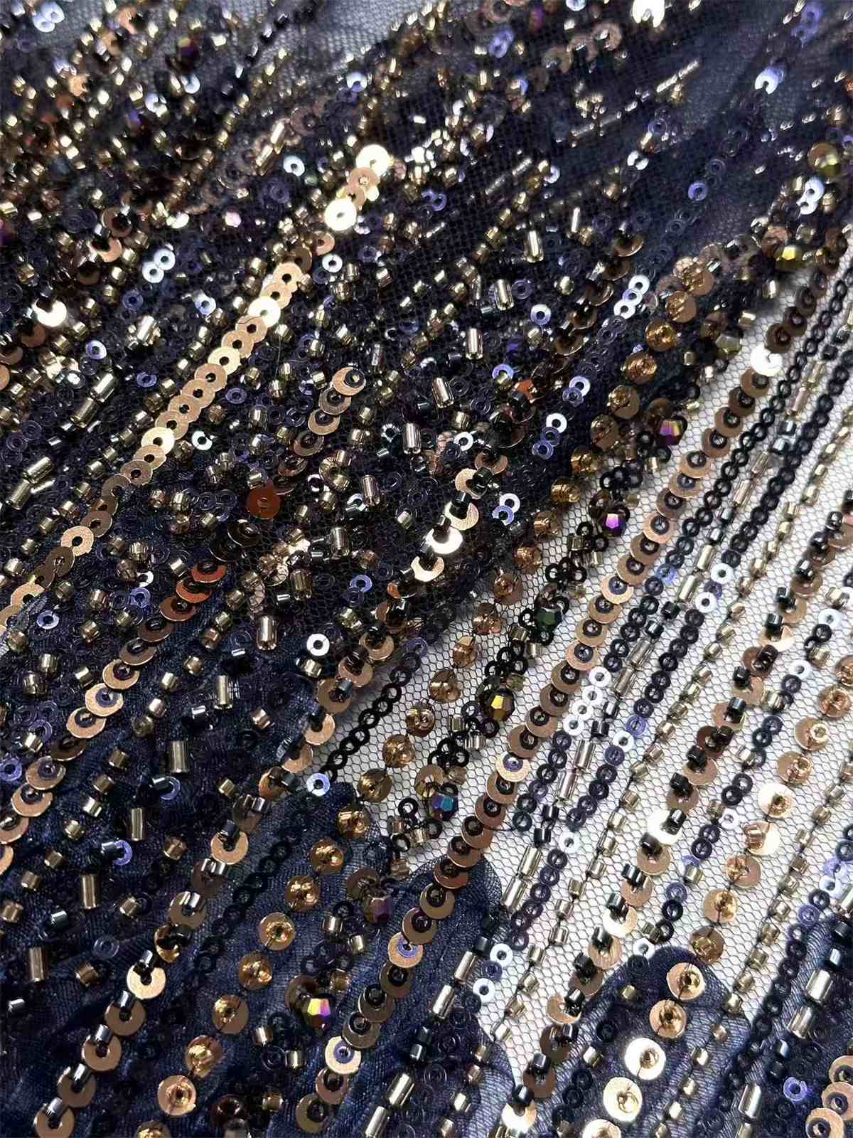 Embellished Beaded Tulle Lace Fabric with Beads | MPN HN395