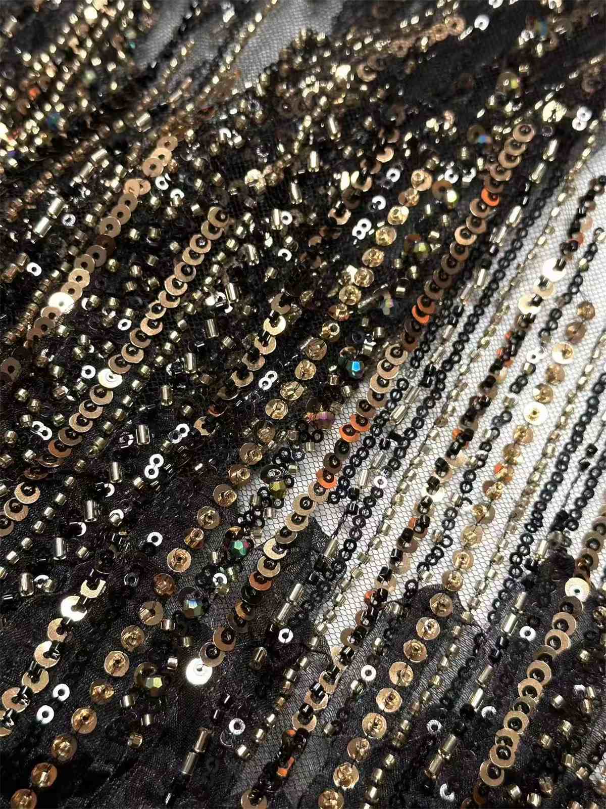 Embellished Beaded Tulle Lace Fabric with Beads | MPN HN395
