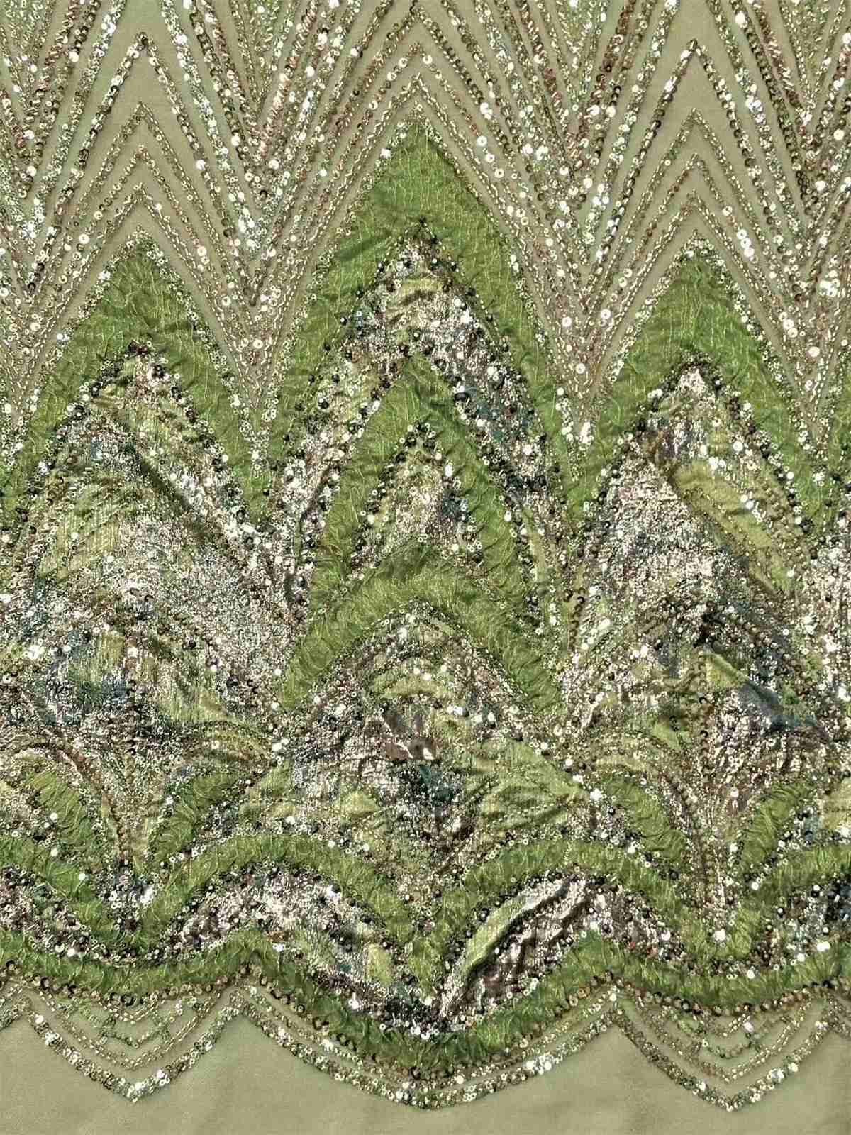 Embellished Beaded Tulle Lace Fabric with Beads | MPN HN397