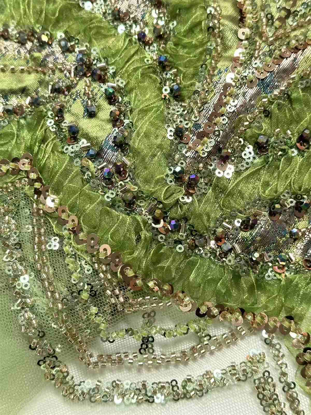 Embellished Beaded Tulle Lace Fabric with Beads | MPN HN397