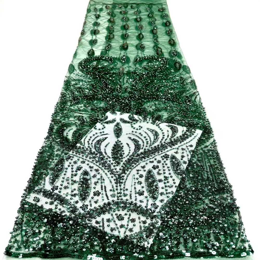 Embellished Beaded Tulle Lace Fabric with Beads | MPN HN399
