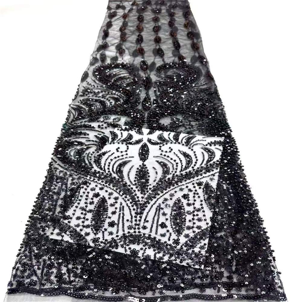 Embellished Beaded Tulle Lace Fabric with Beads | MPN HN399