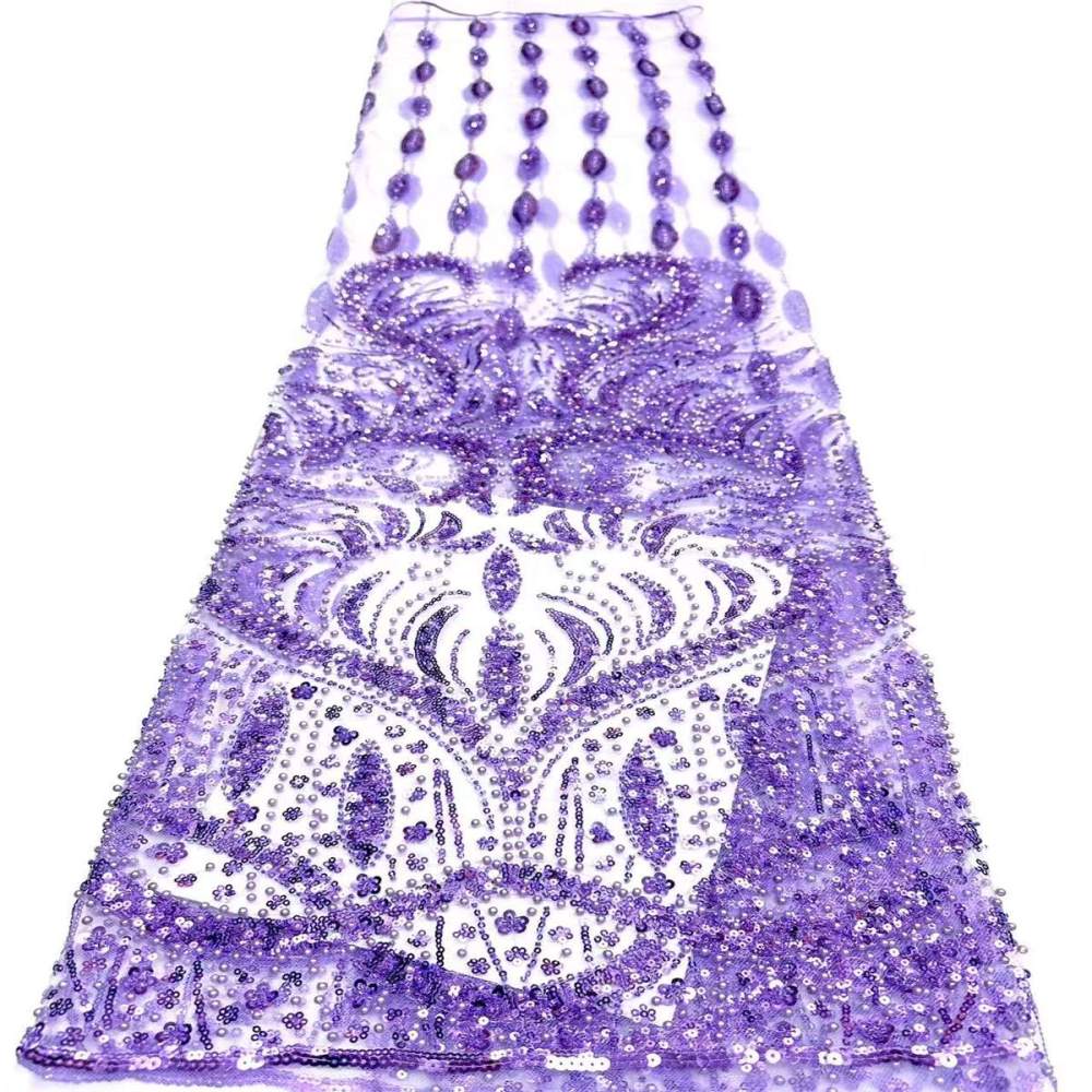 Embellished Beaded Tulle Lace Fabric with Beads | MPN HN399