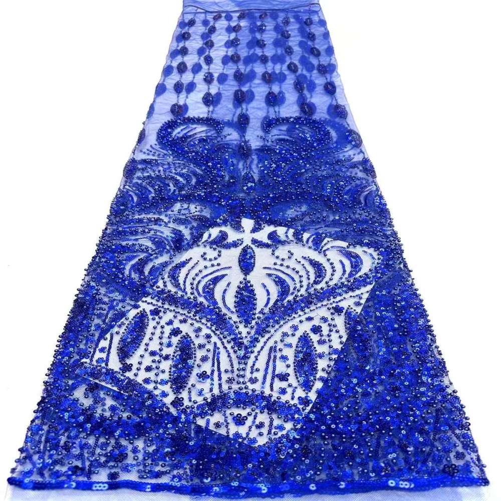 Embellished Beaded Tulle Lace Fabric with Beads | MPN HN399