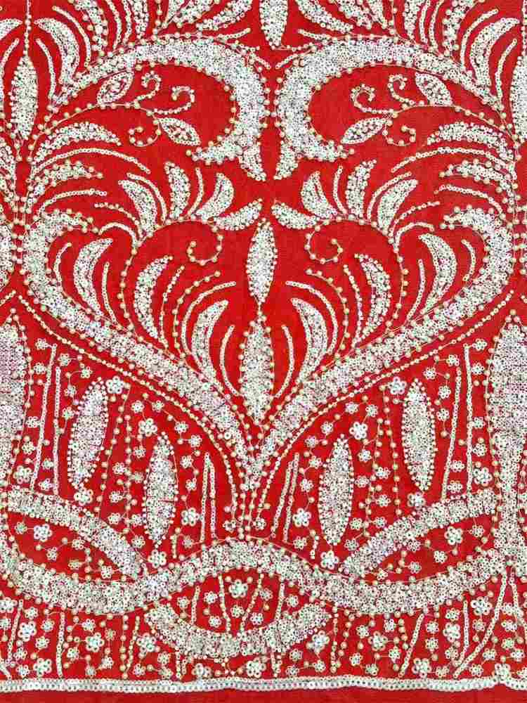 Embellished Beaded Tulle Lace Fabric with Beads | MPN HN399