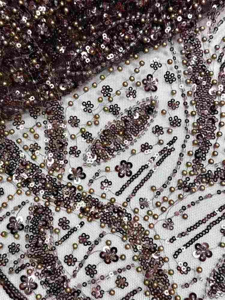 Embellished Beaded Tulle Lace Fabric with Beads | MPN HN399