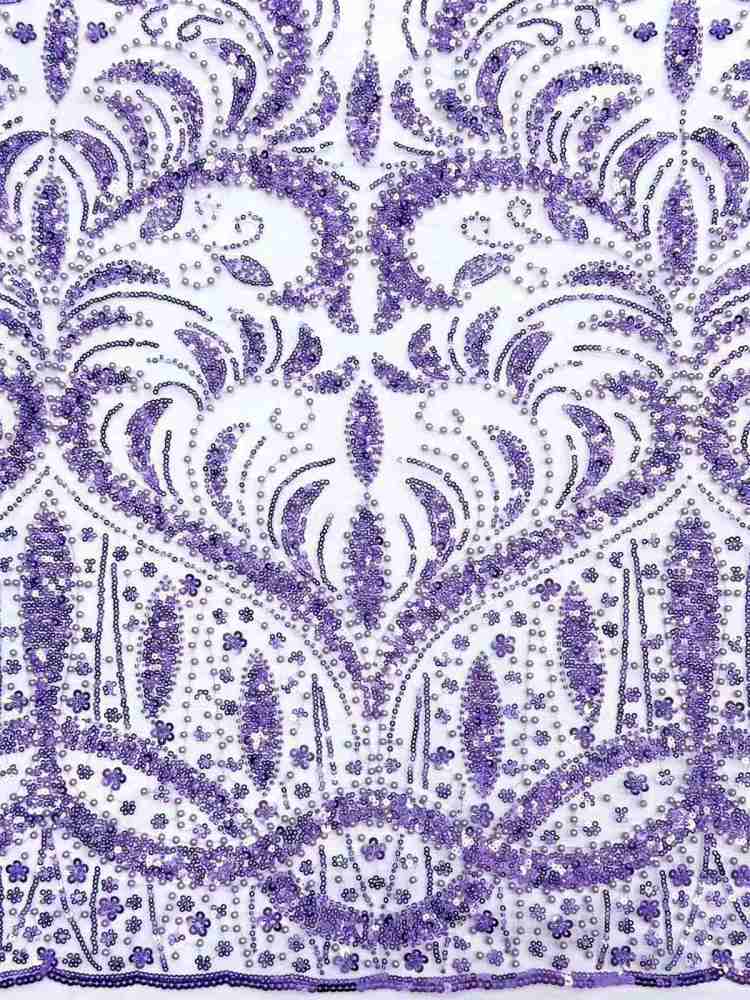 Embellished Beaded Tulle Lace Fabric with Beads | MPN HN399