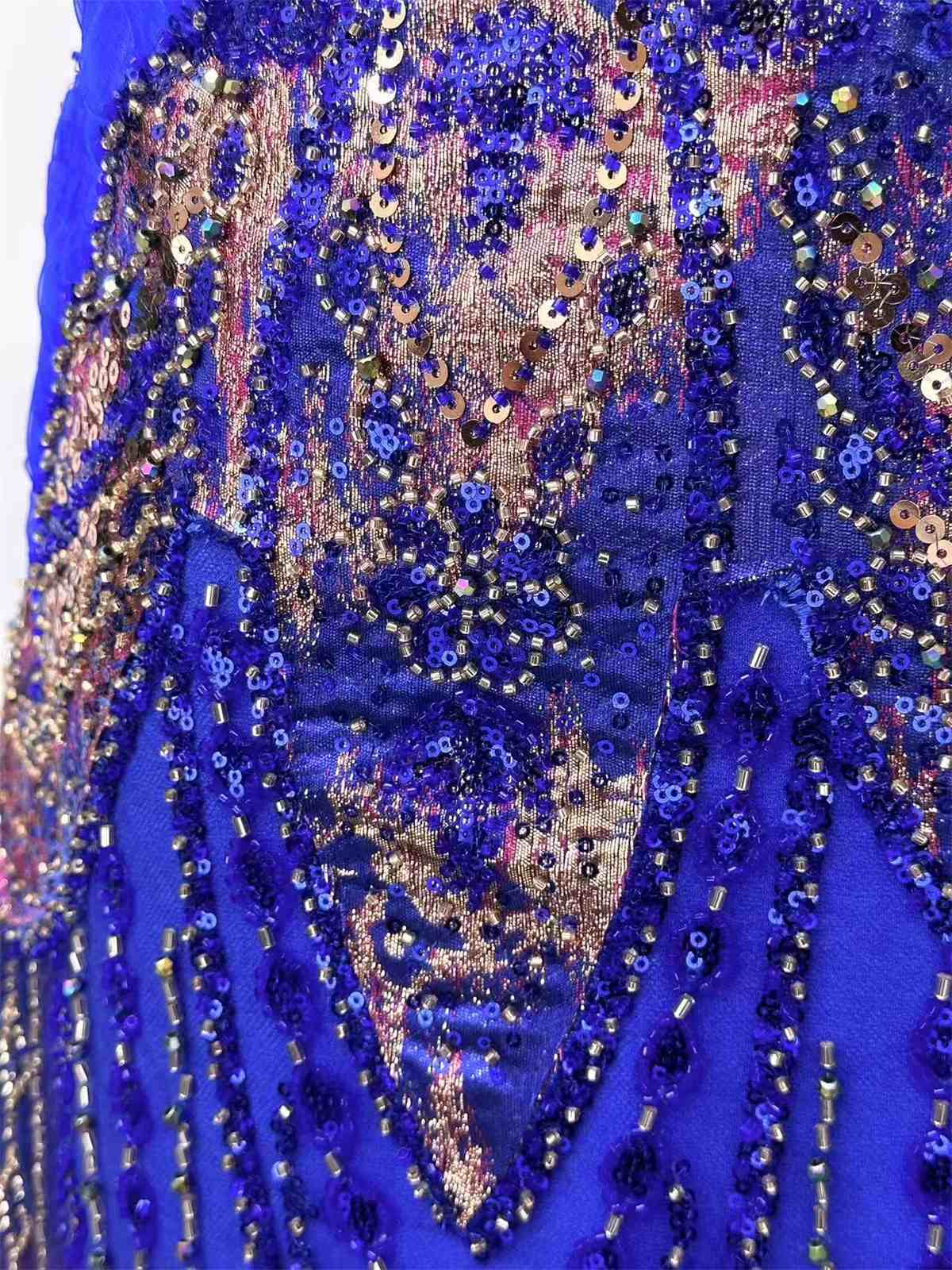 Embellished Beaded Tulle Lace Fabric with Colorful Beads | MPN HN418