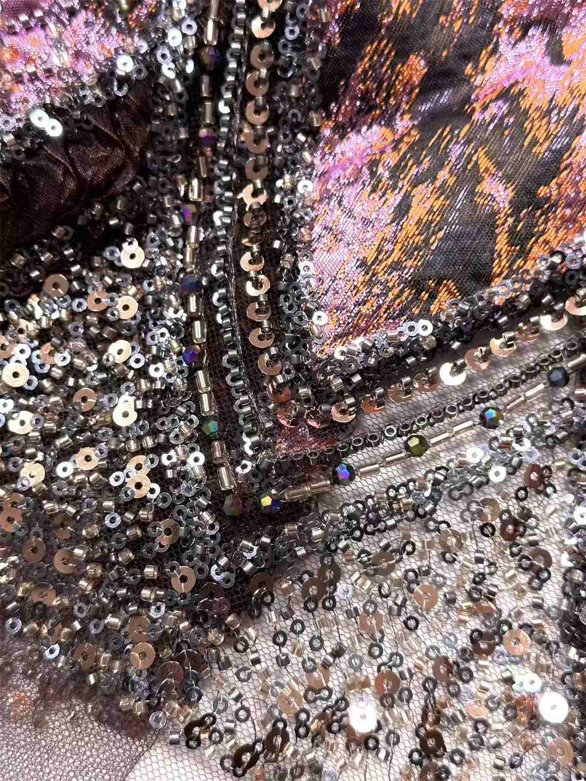 Embellished Beaded Tulle Lace Fabric with Beads | MPN HN419