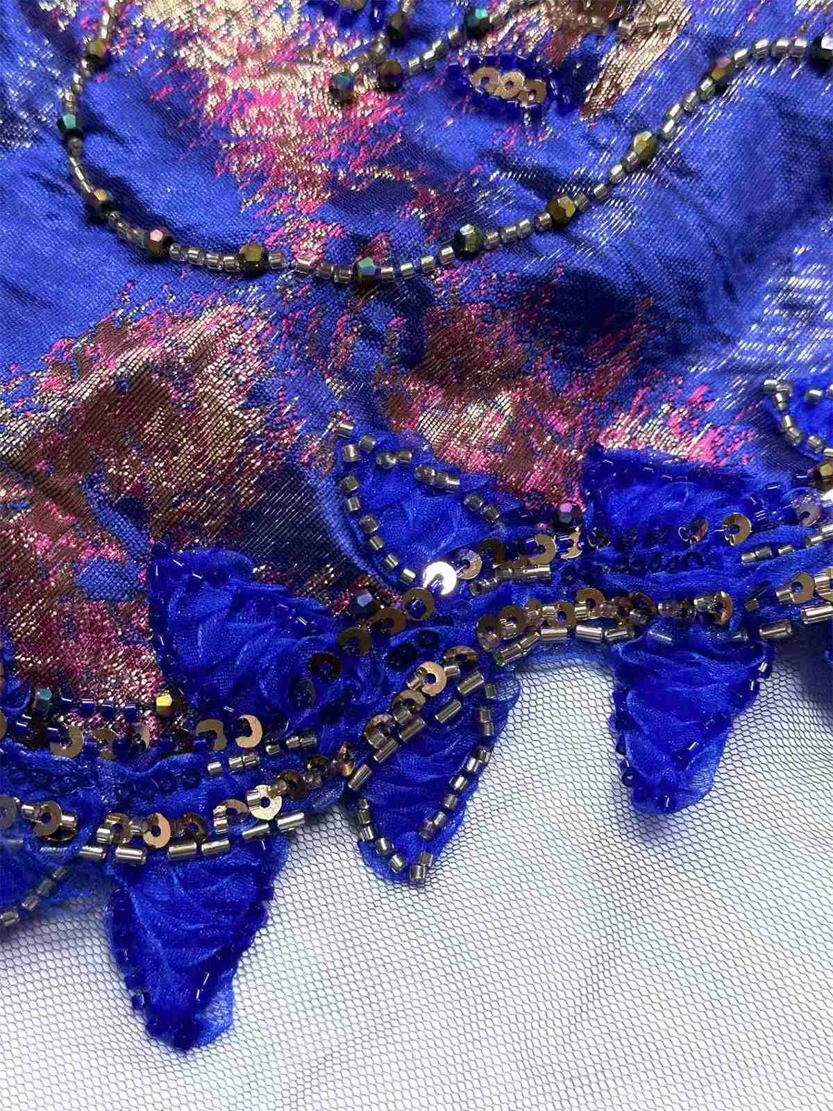 Embellished Beaded Tulle Lace Fabric with Beads | MPN HN420