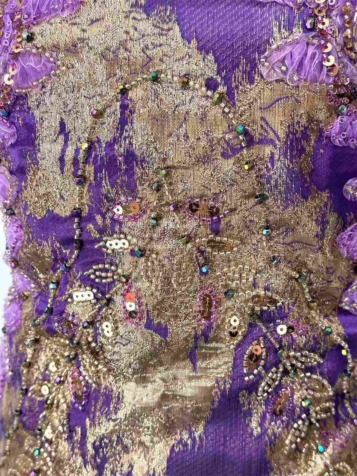 Embellished Beaded Tulle Lace Fabric with Beads | MPN HN420