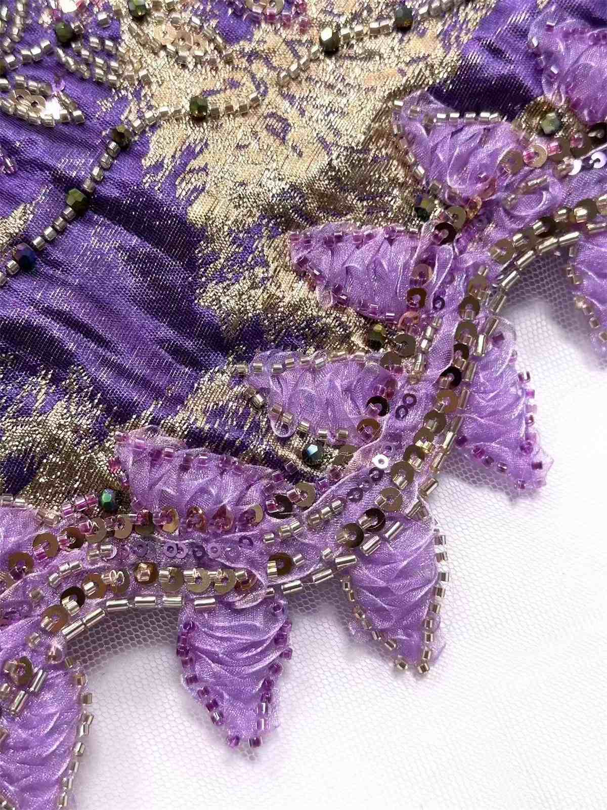 Embellished Beaded Tulle Lace Fabric with Beads | MPN HN420