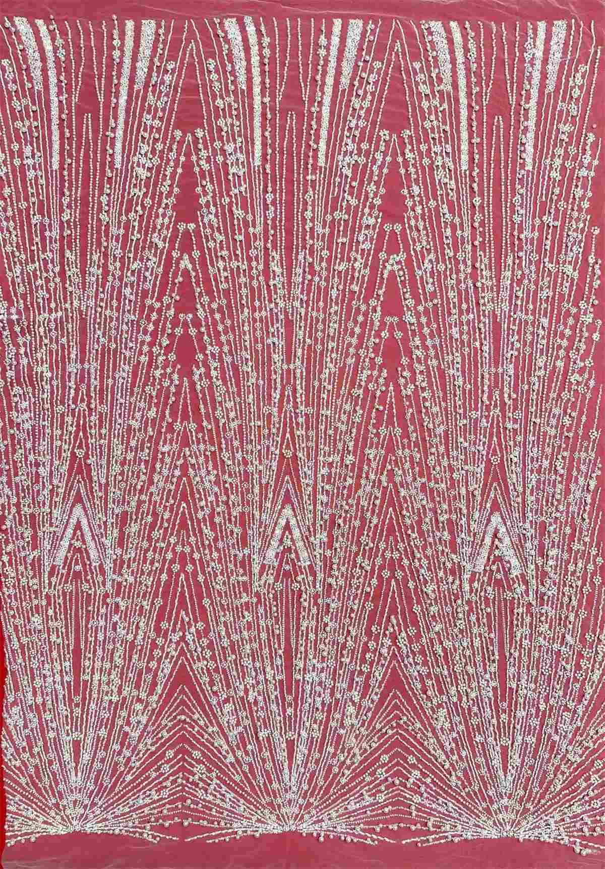 Embellished Beaded Tulle Lace Fabric with Beads | MPN HN425