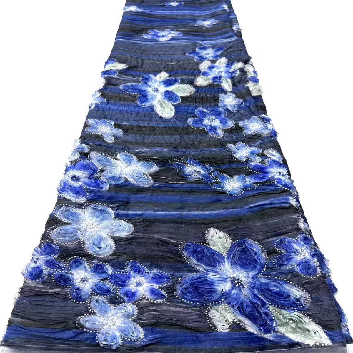 Embellished Beaded Tulle Lace Fabric with Beads | MPN HN426