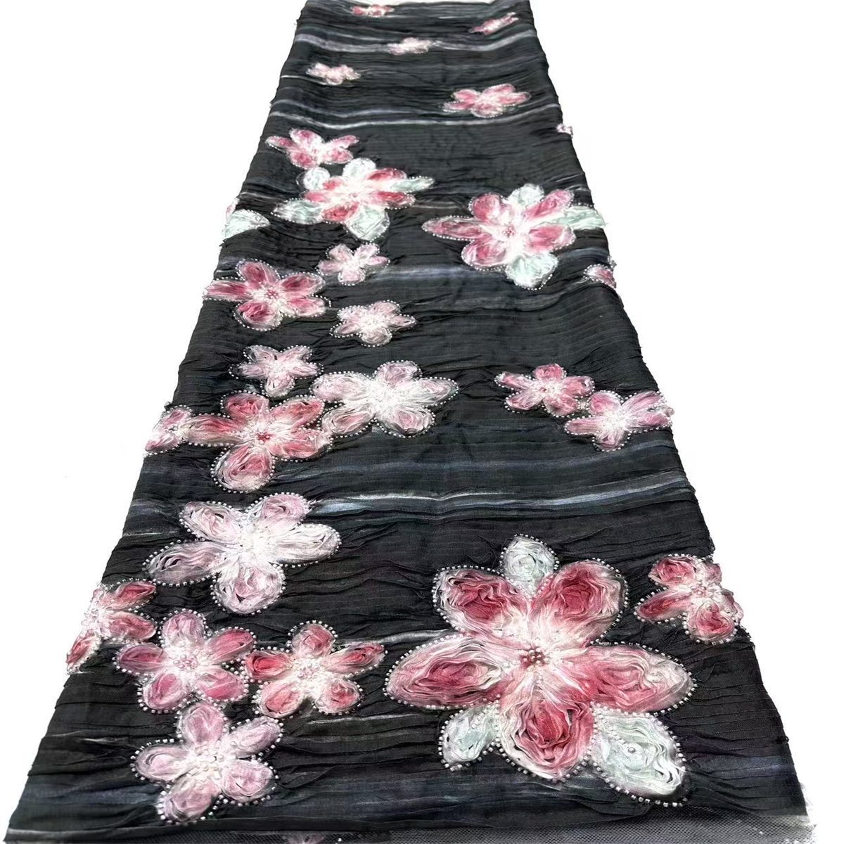 Embellished Beaded Tulle Lace Fabric with Beads | MPN HN426