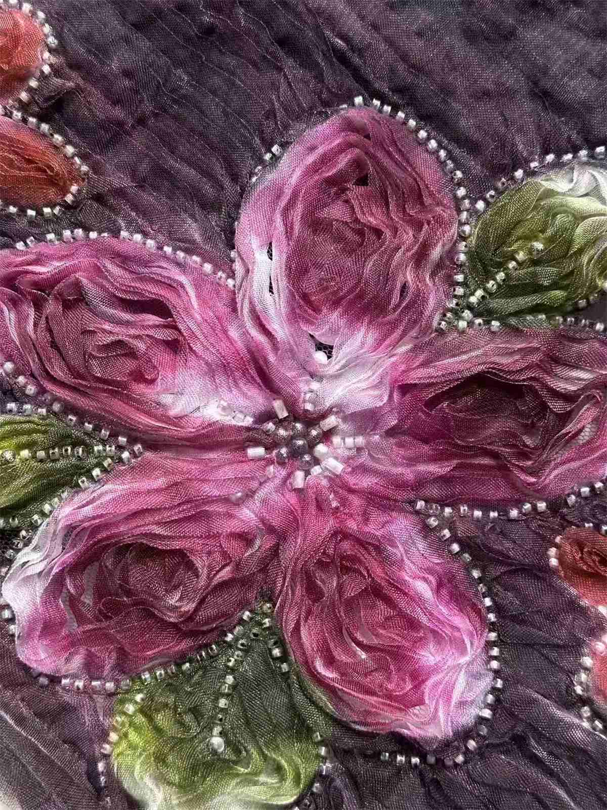 Embellished Beaded Tulle Lace Fabric with Beads | MPN HN426