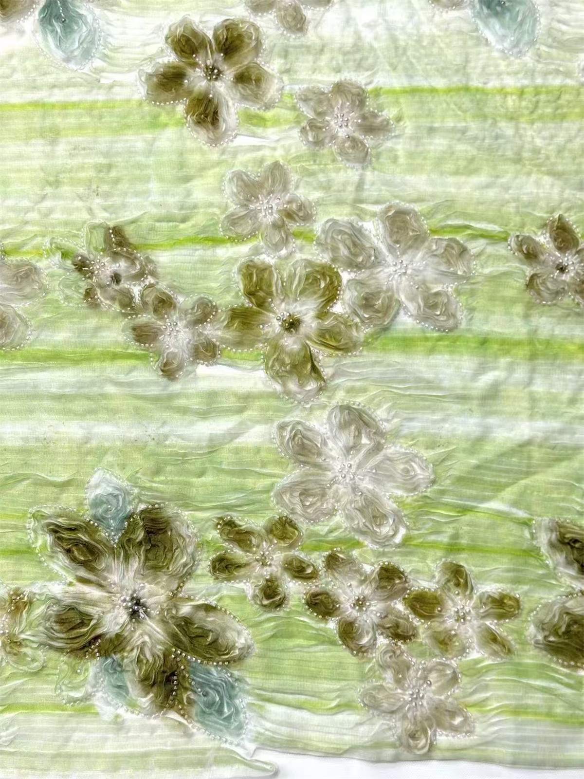 Embellished Beaded Tulle Lace Fabric with Beads | MPN HN426