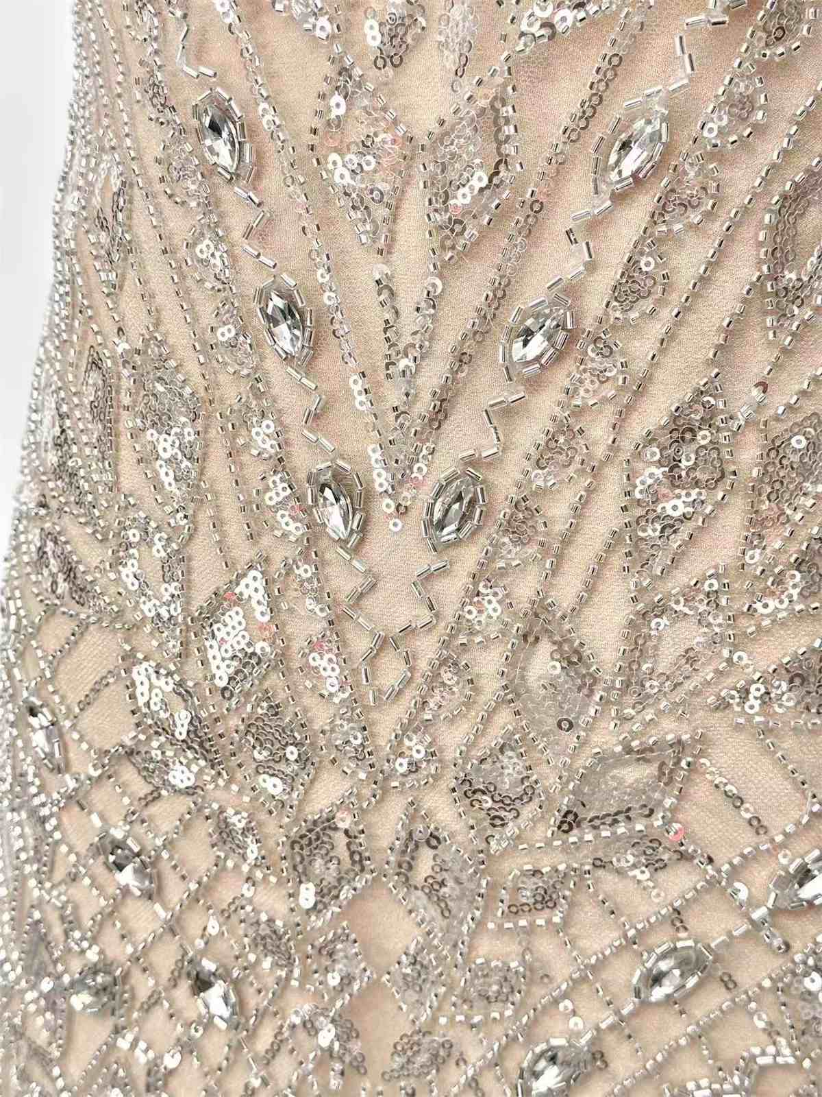 Embellished Beaded Tulle Lace Fabric with Beads | MPN HN429