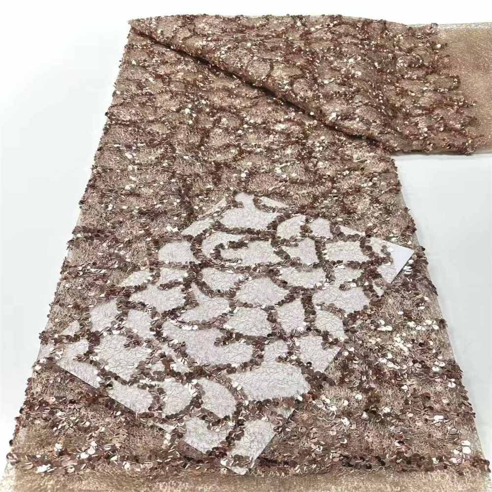 Embellished Beaded Tulle Lace Fabric with Beads | GTIN HN411