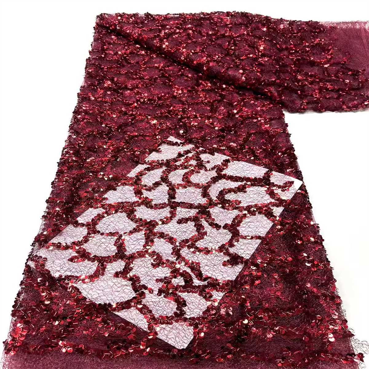 Embellished Beaded Tulle Lace Fabric with Beads | GTIN HN411