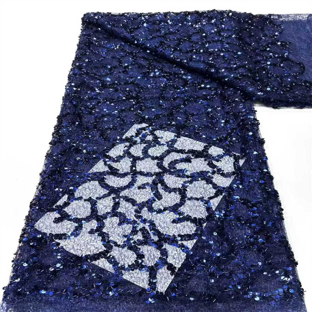 Embellished Beaded Tulle Lace Fabric with Beads | GTIN HN411
