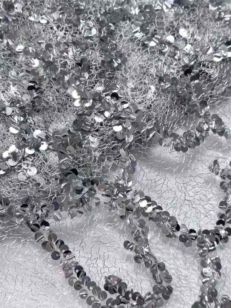 Embellished Beaded Tulle Lace Fabric with Beads | GTIN HN411