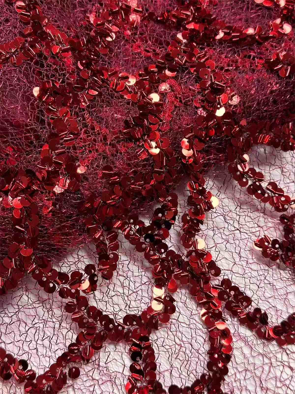 Embellished Beaded Tulle Lace Fabric with Beads | GTIN HN411