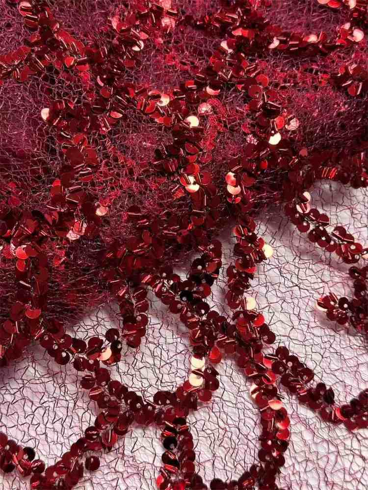 Embellished Beaded Tulle Lace Fabric with Beads | GTIN HN411