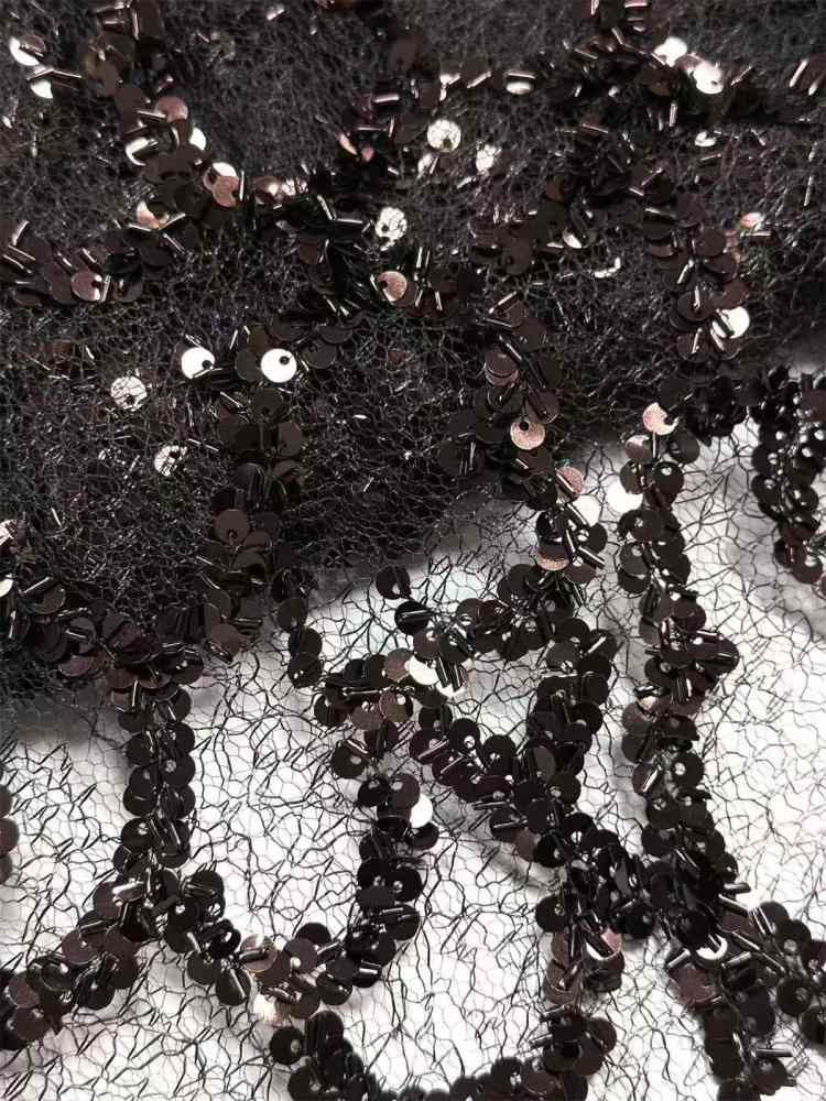 Embellished Beaded Tulle Lace Fabric with Beads | GTIN HN411