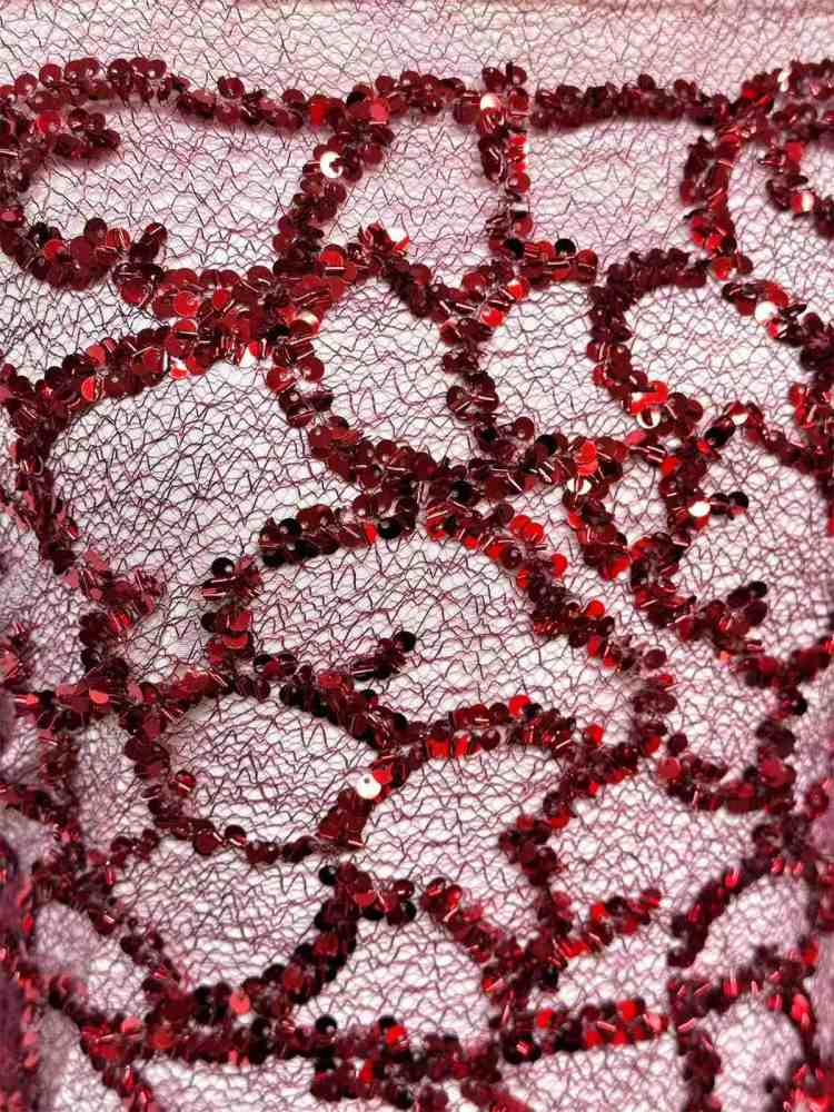 Embellished Beaded Tulle Lace Fabric with Beads | GTIN HN411