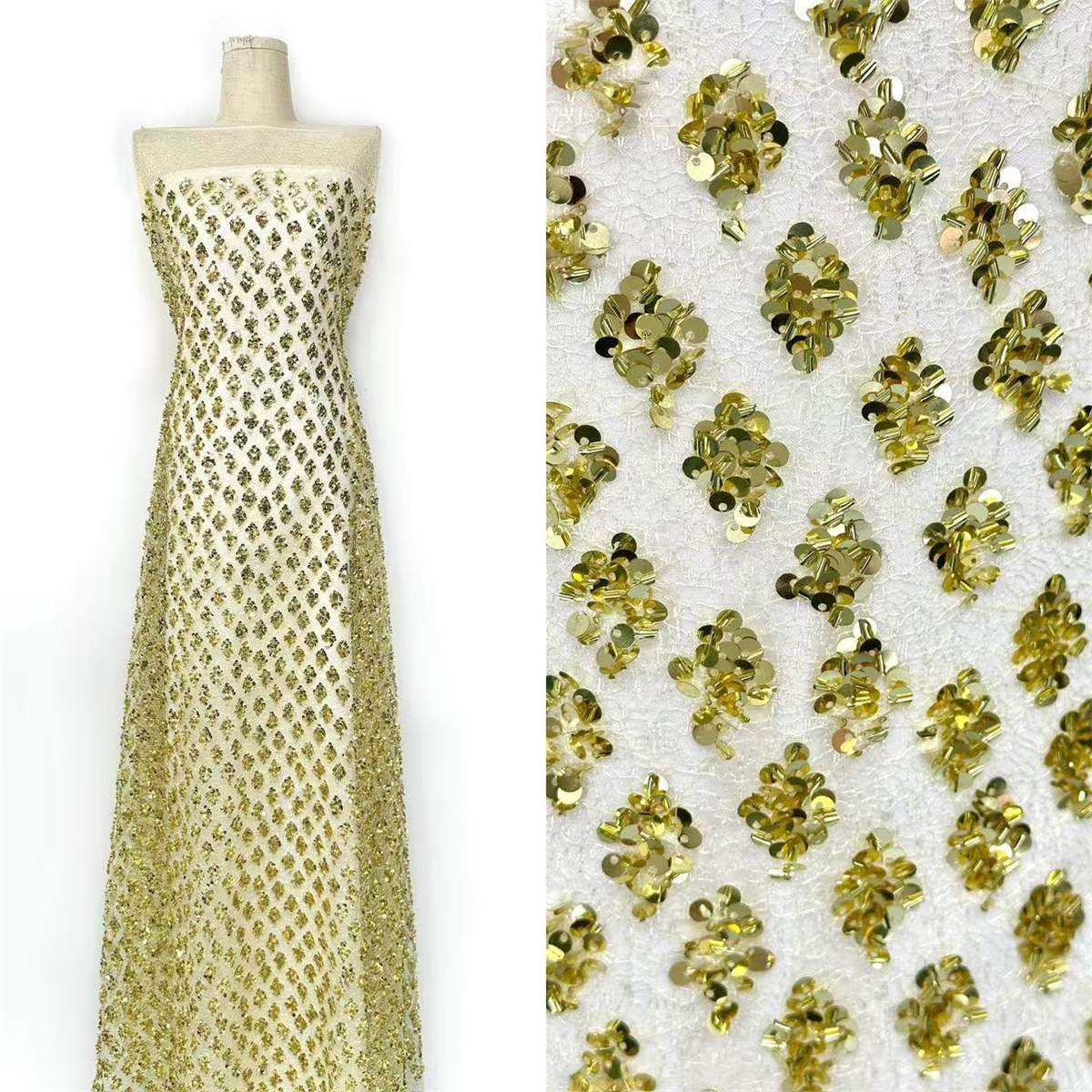 Sequin Tulle Lace Fabric | GTIN HN414