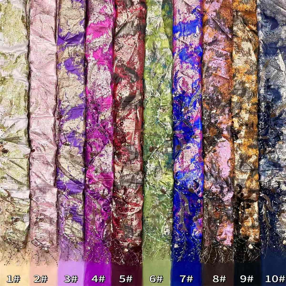 Embellished Beaded Tulle Lace Fabric with Beads | MPN HN434
