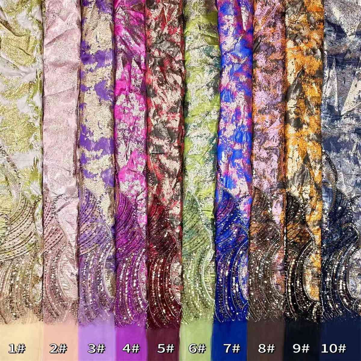 Embellished Beaded Tulle Lace Fabric with Beads | MPN HN435