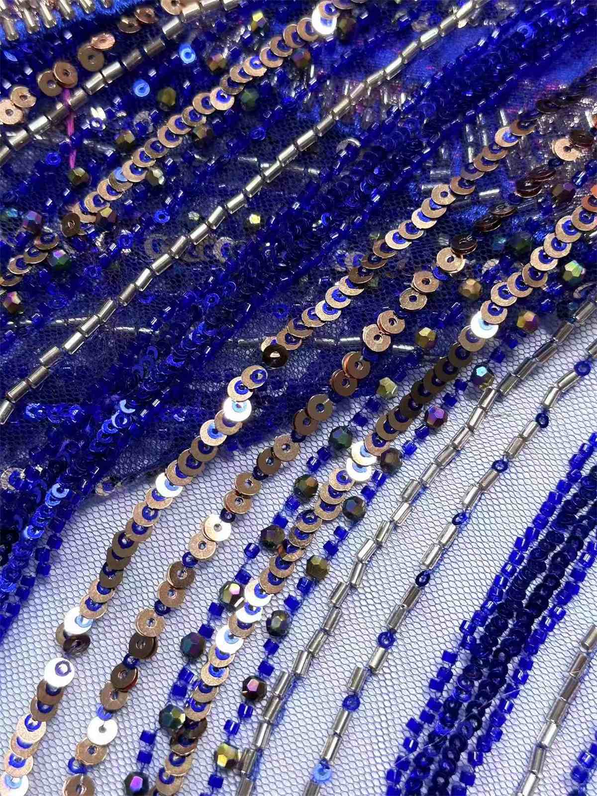 Embellished Beaded Tulle Lace Fabric with Beads | MPN HN435