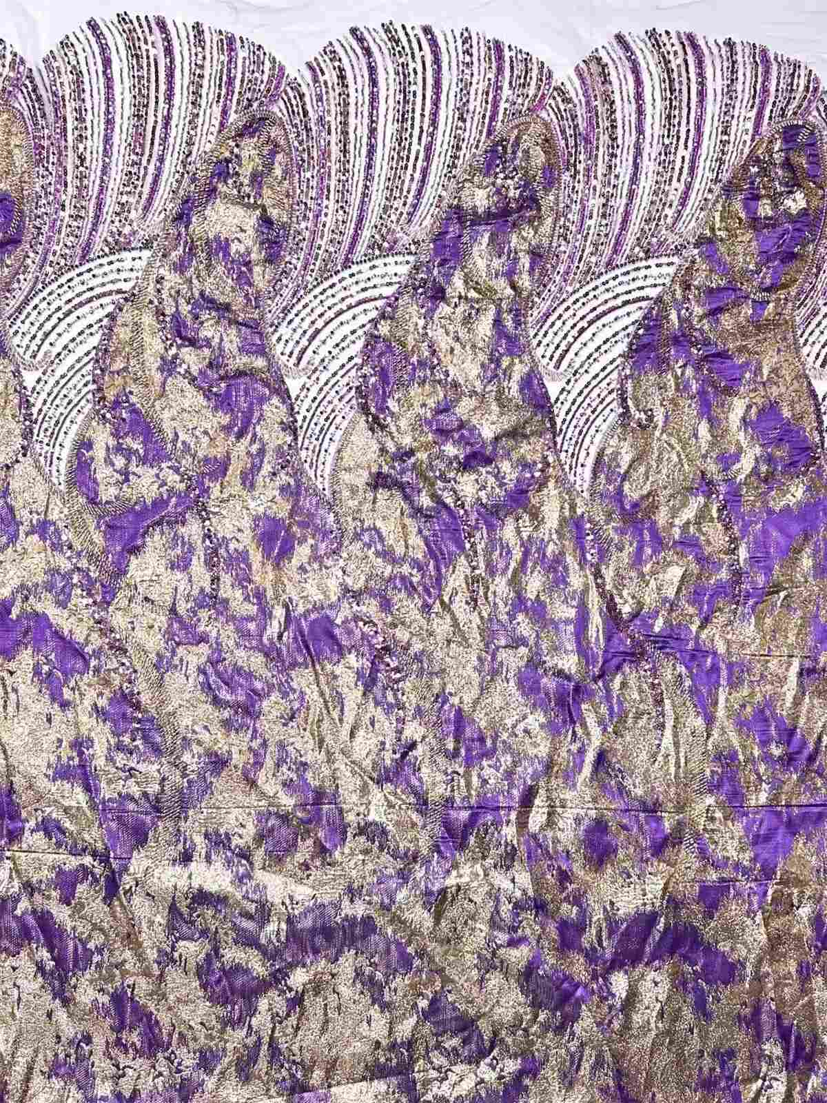 Embellished Beaded Tulle Lace Fabric with Beads | MPN HN435
