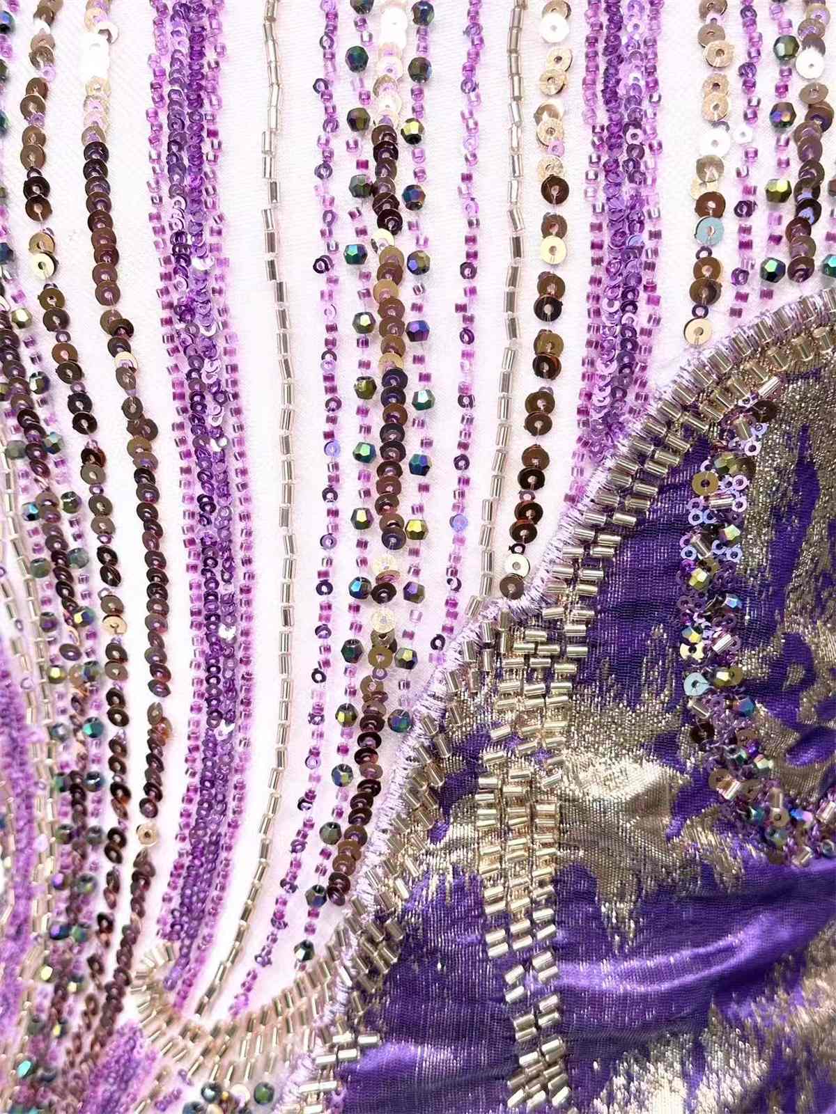 Embellished Beaded Tulle Lace Fabric with Beads | MPN HN435