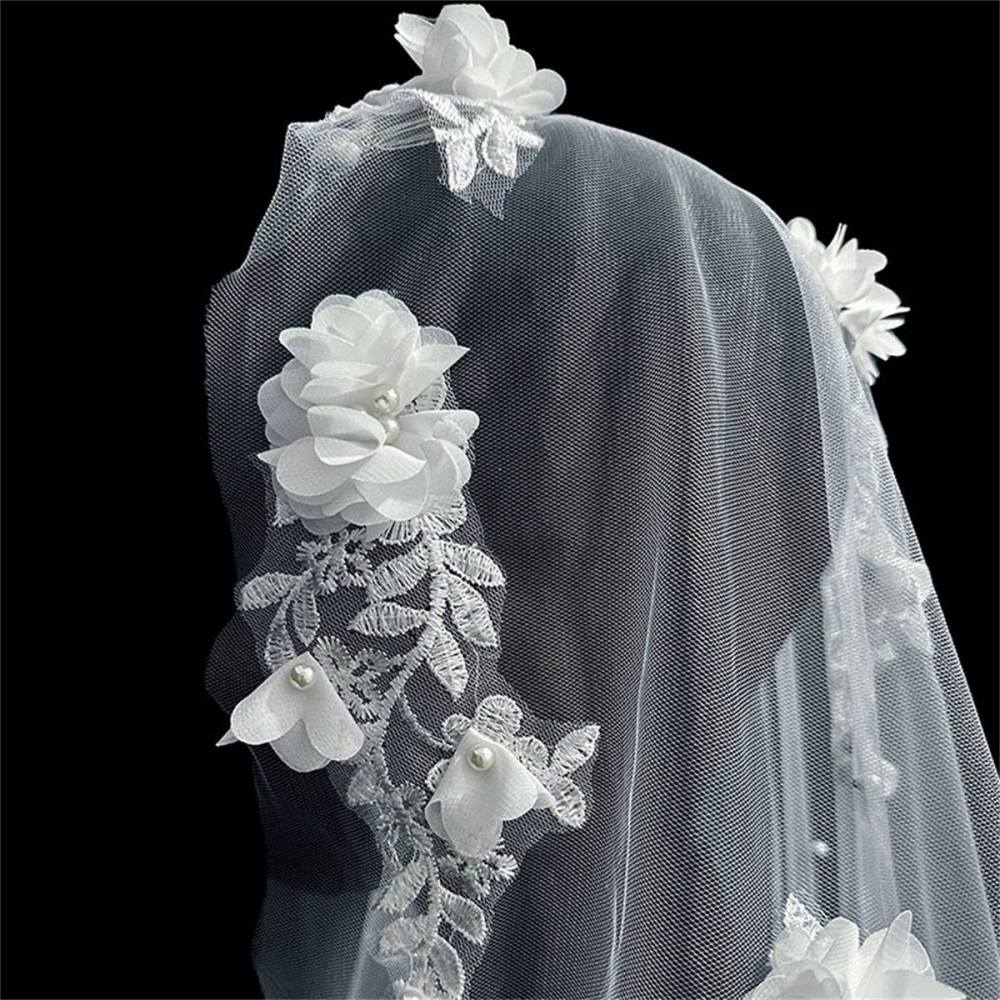 Bridal Veil - 3D Floral Wedding Veil | GTIN WV608