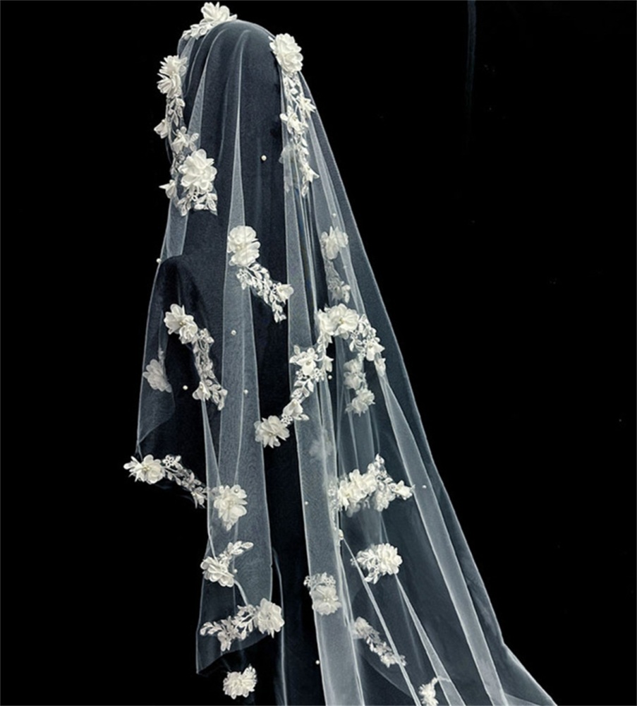 Bridal Veil - 3D Floral Wedding Veil | GTIN WV608
