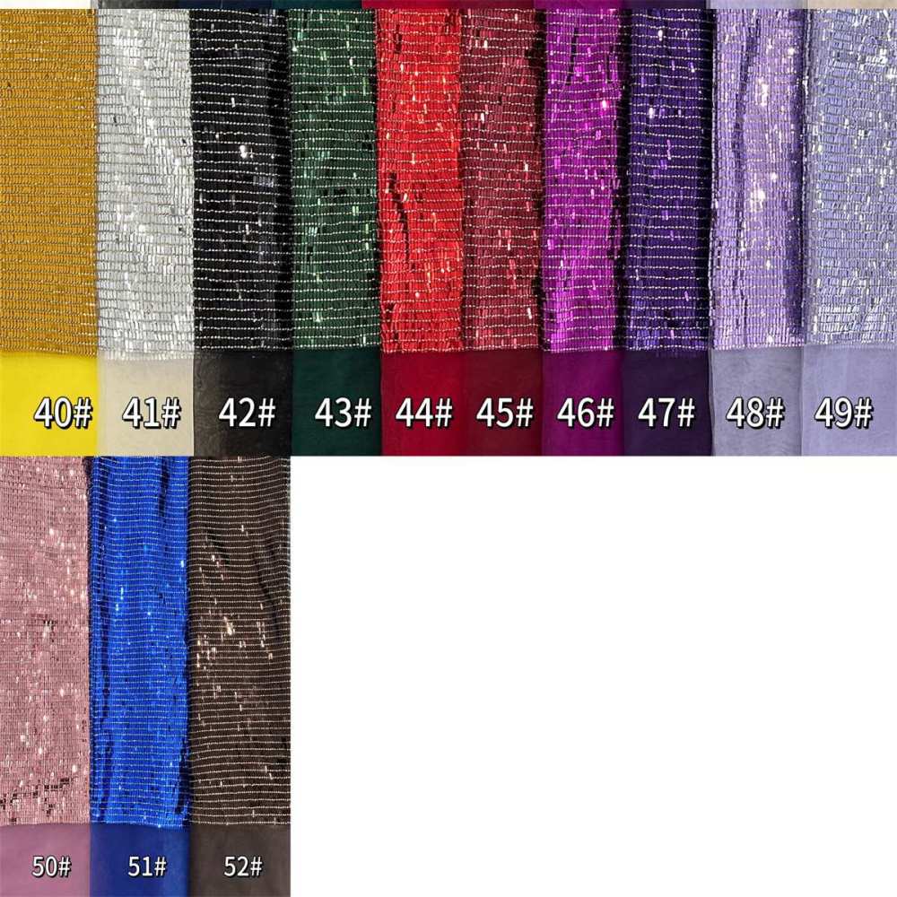 Sequin Beaded Tulle Lace Fabric | GTIN HN074