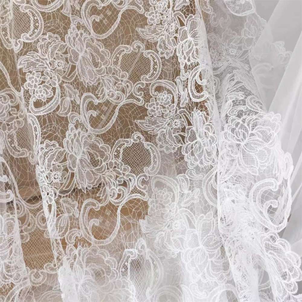 1 Yard Guipure Bridal Lace Fabric SX006